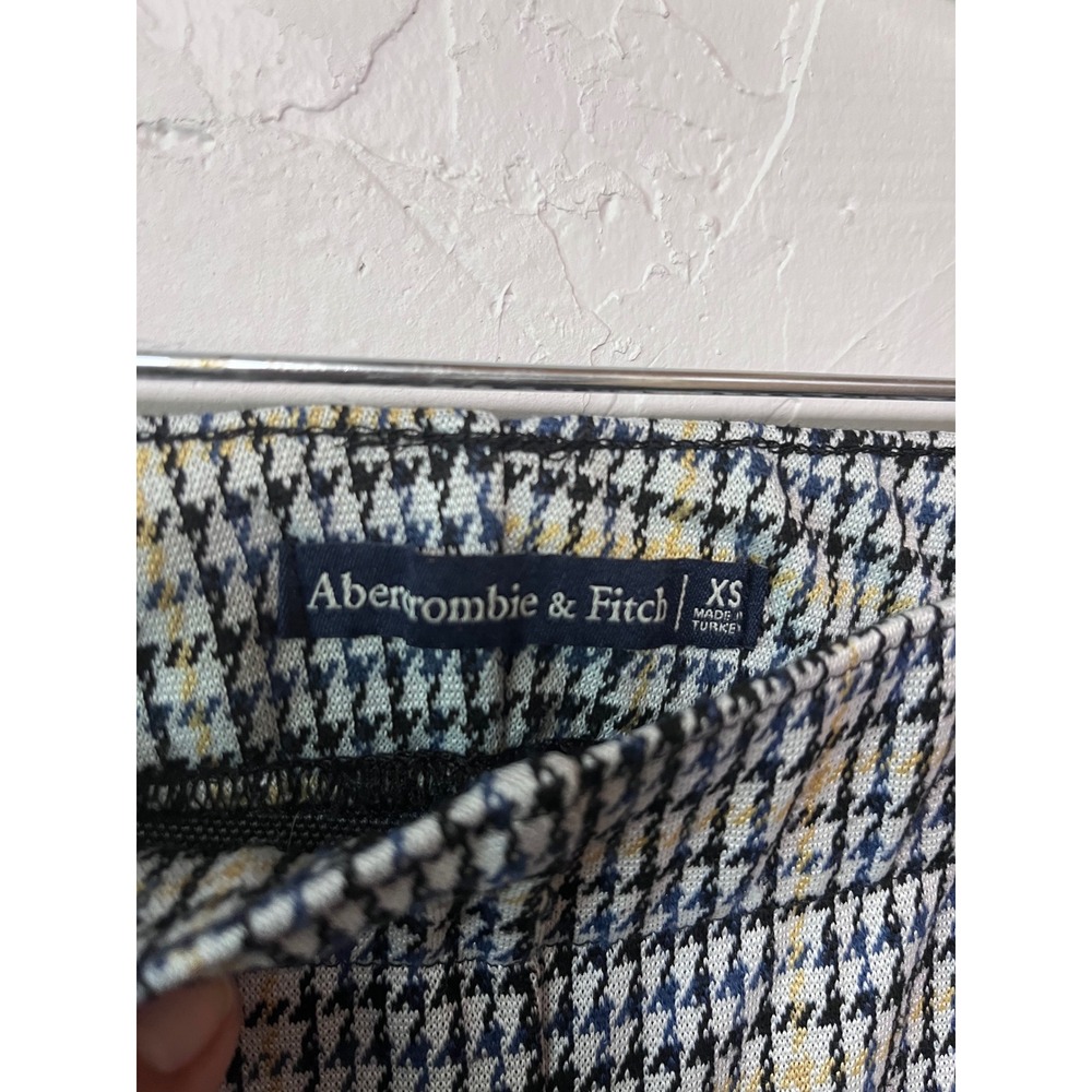 Abercrombie‎ & Fitch XS Houndstooth Flare Pants High Waist Stretch Knit - Picture 2 of 3